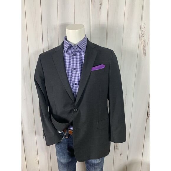 Brooks Brothers Explorer Fitzgerald Fit Mens 44R Blazer Sport Coat Jacket Gray - Picture 6 of 16